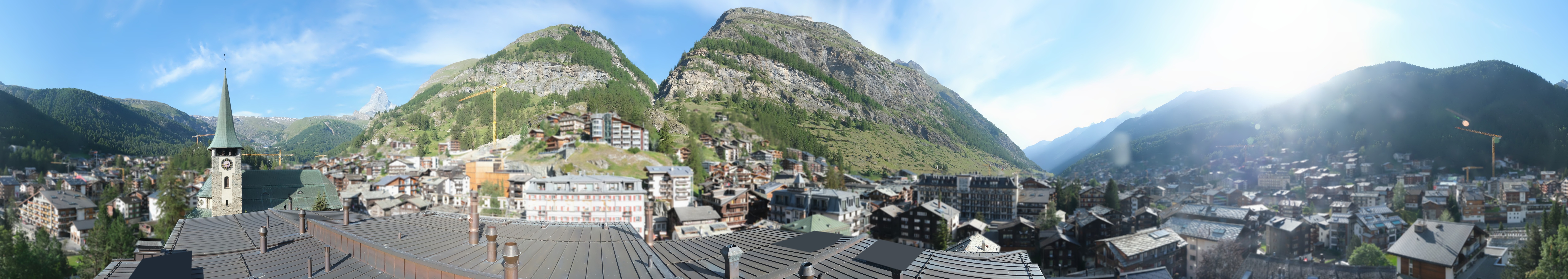 Archived image Webcam Panorama Hotel Zermatterhof