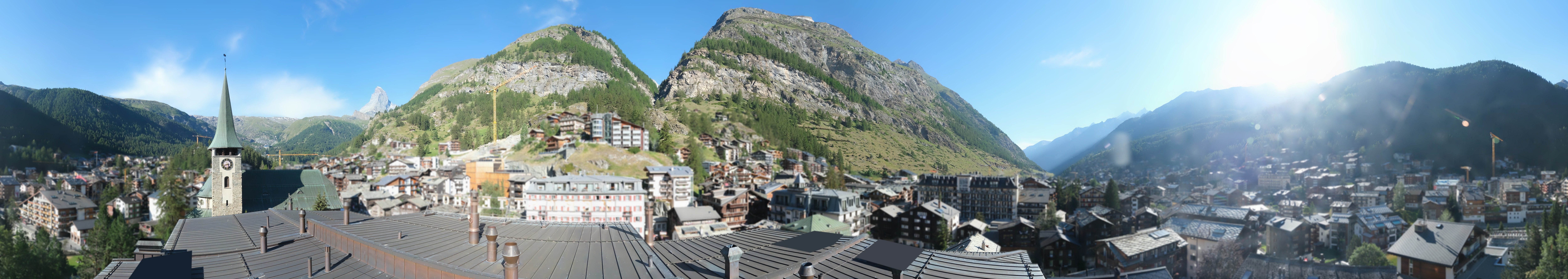 Archived image Webcam Panorama Hotel Zermatterhof