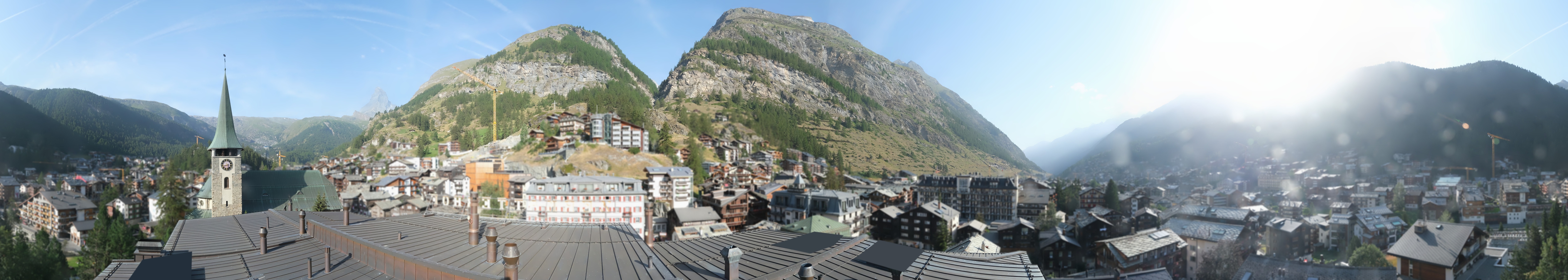 Archived image Webcam Panorama Hotel Zermatterhof