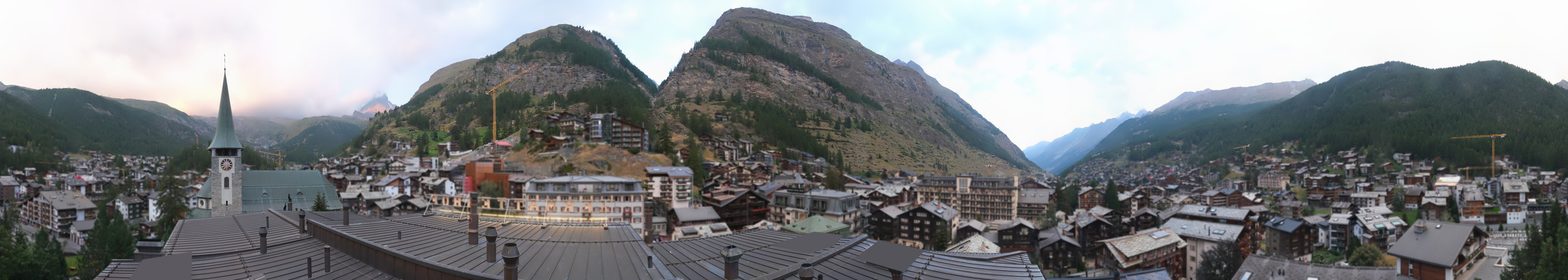 Archived image Webcam Panorama Hotel Zermatterhof