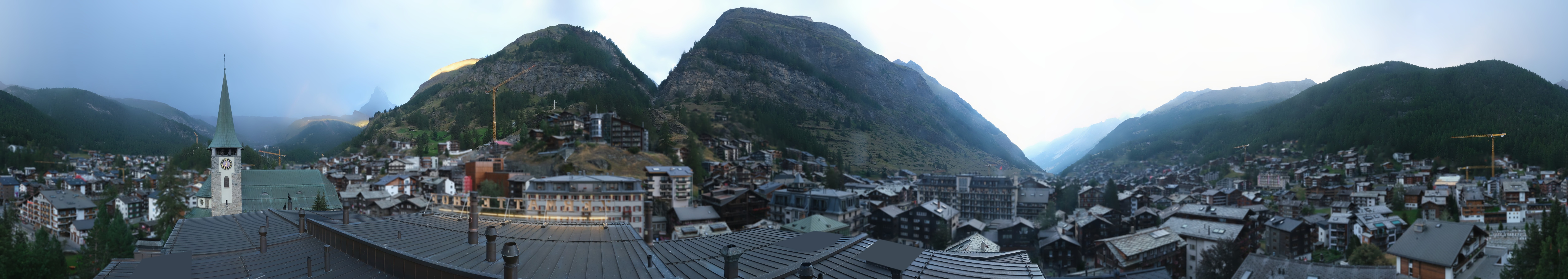 Archived image Webcam Panorama Hotel Zermatterhof