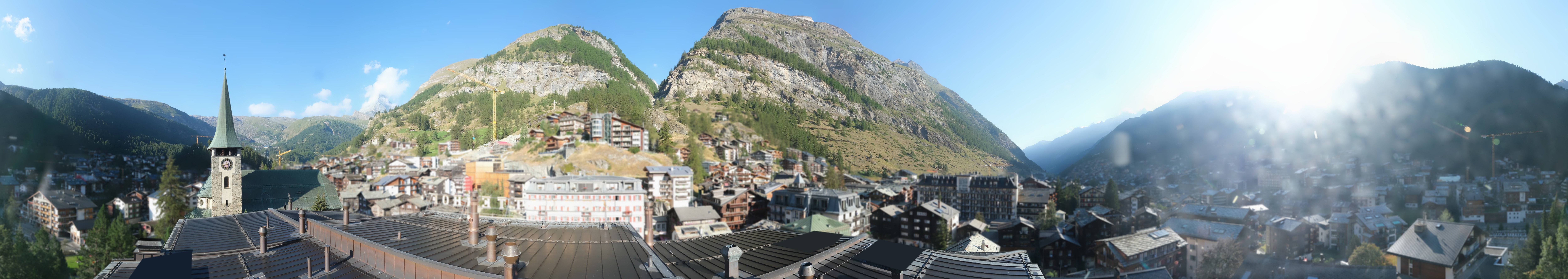 Archived image Webcam Panorama Hotel Zermatterhof