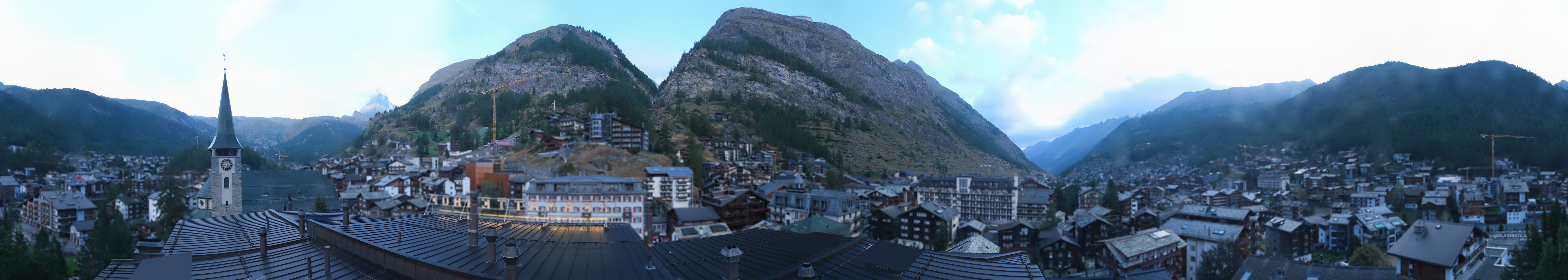 Archived image Webcam Panorama Hotel Zermatterhof