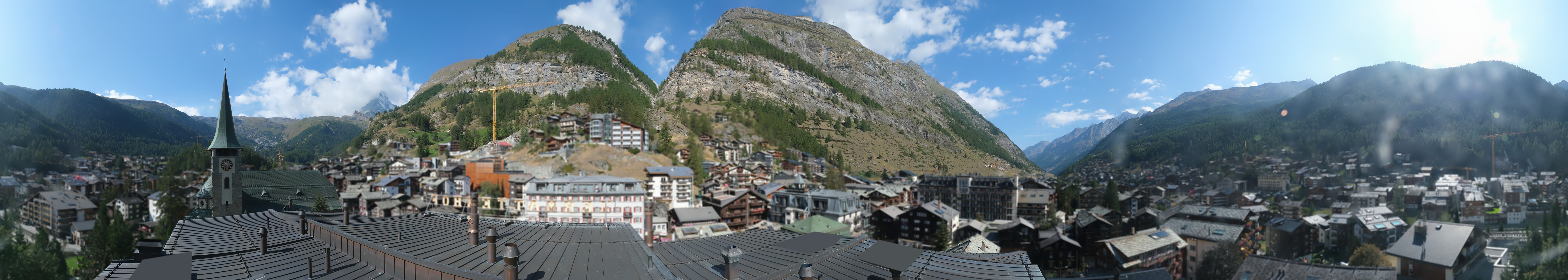 Archived image Webcam Panorama Hotel Zermatterhof