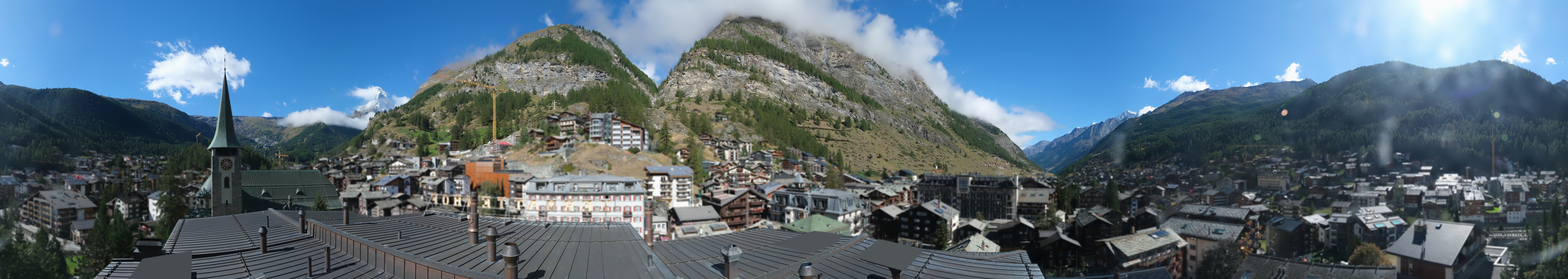 Archived image Webcam Panorama Hotel Zermatterhof