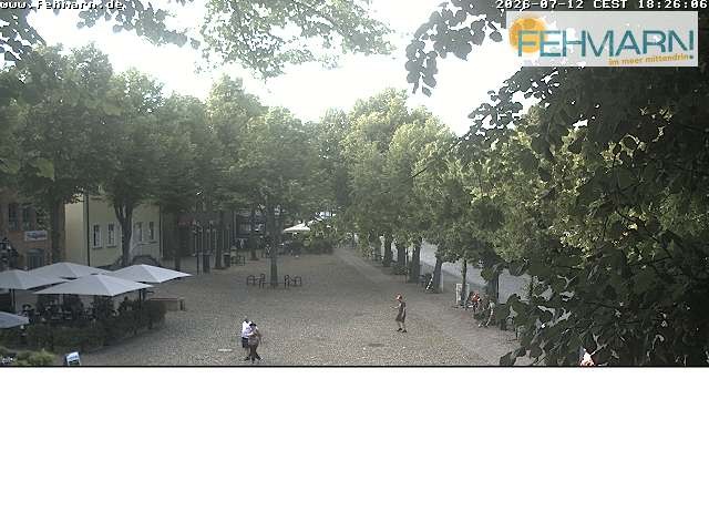 Archived image Webcam Fehmarn: View Market Place in Burg
