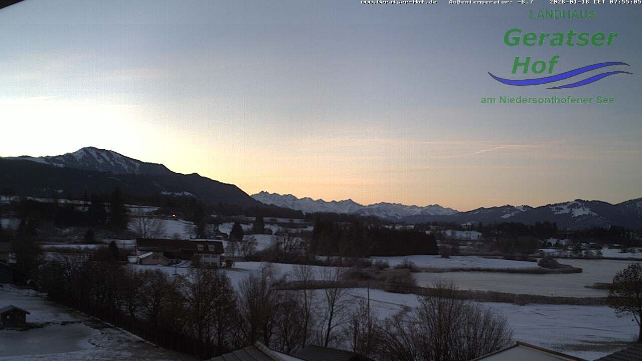 Archiv Foto Webcam Blick vom Geratser Hof auf die Niedersonthofener Seen
