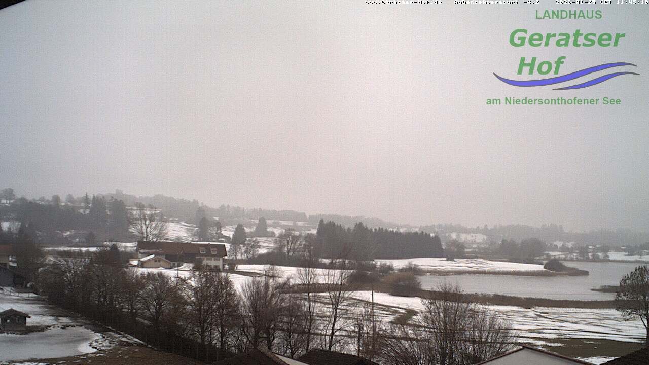 Archiv Foto Webcam Blick vom Geratser Hof auf die Niedersonthofener Seen