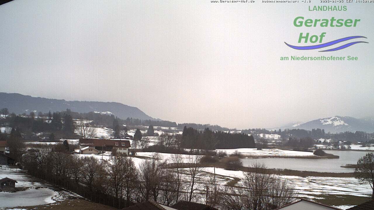 Archiv Foto Webcam Blick vom Geratser Hof auf die Niedersonthofener Seen