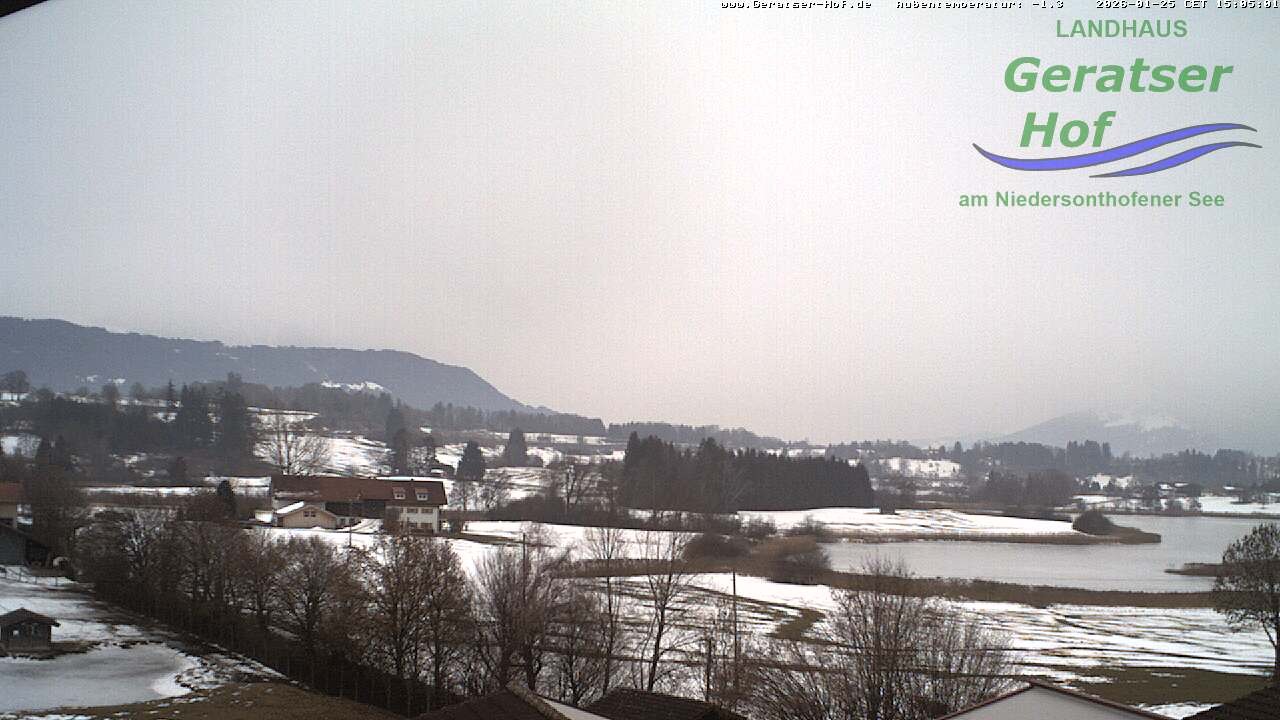 Archiv Foto Webcam Blick vom Geratser Hof auf die Niedersonthofener Seen