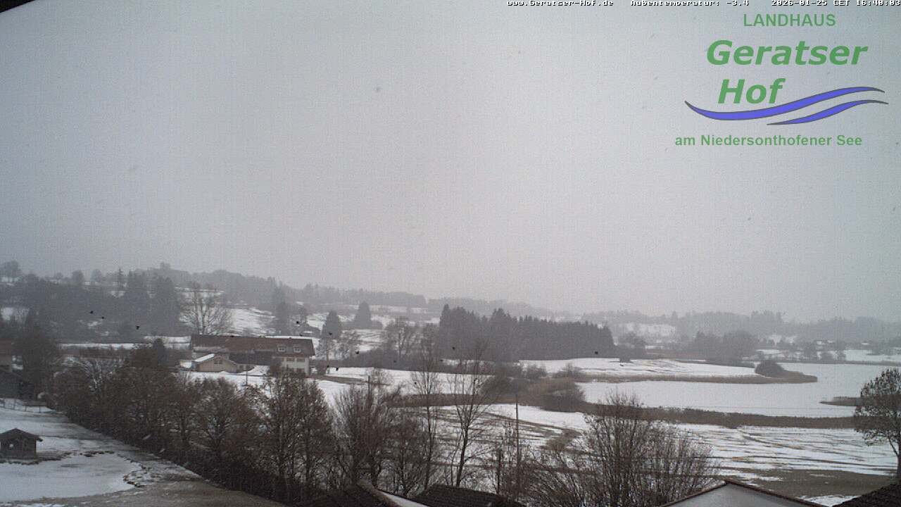 Archiv Foto Webcam Blick vom Geratser Hof auf die Niedersonthofener Seen