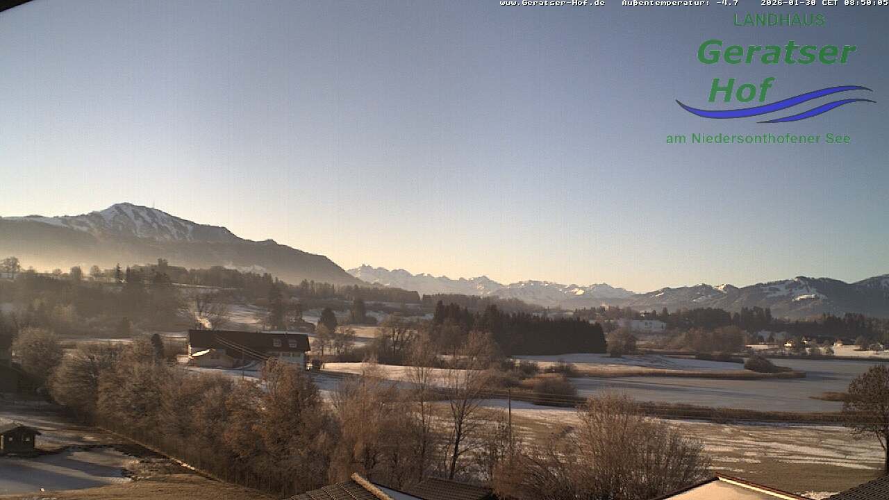 Archiv Foto Webcam Blick vom Geratser Hof auf die Niedersonthofener Seen