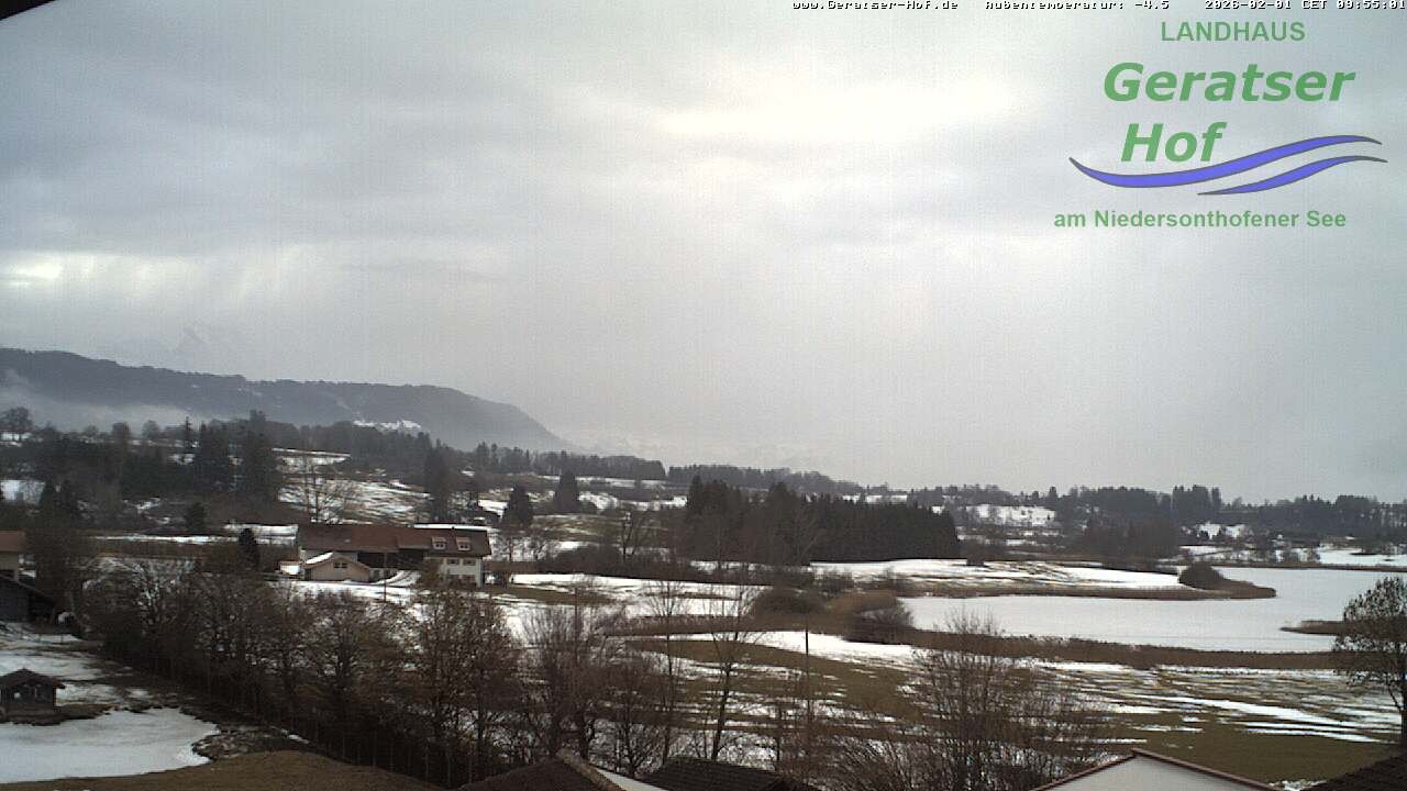 Archiv Foto Webcam Blick vom Geratser Hof auf die Niedersonthofener Seen
