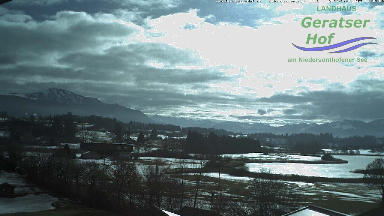 Archiv Foto Webcam Blick vom Geratser Hof auf die Niedersonthofener Seen