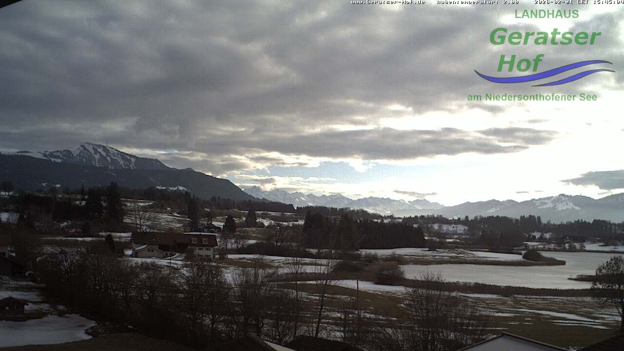 Archiv Foto Webcam Blick vom Geratser Hof auf die Niedersonthofener Seen