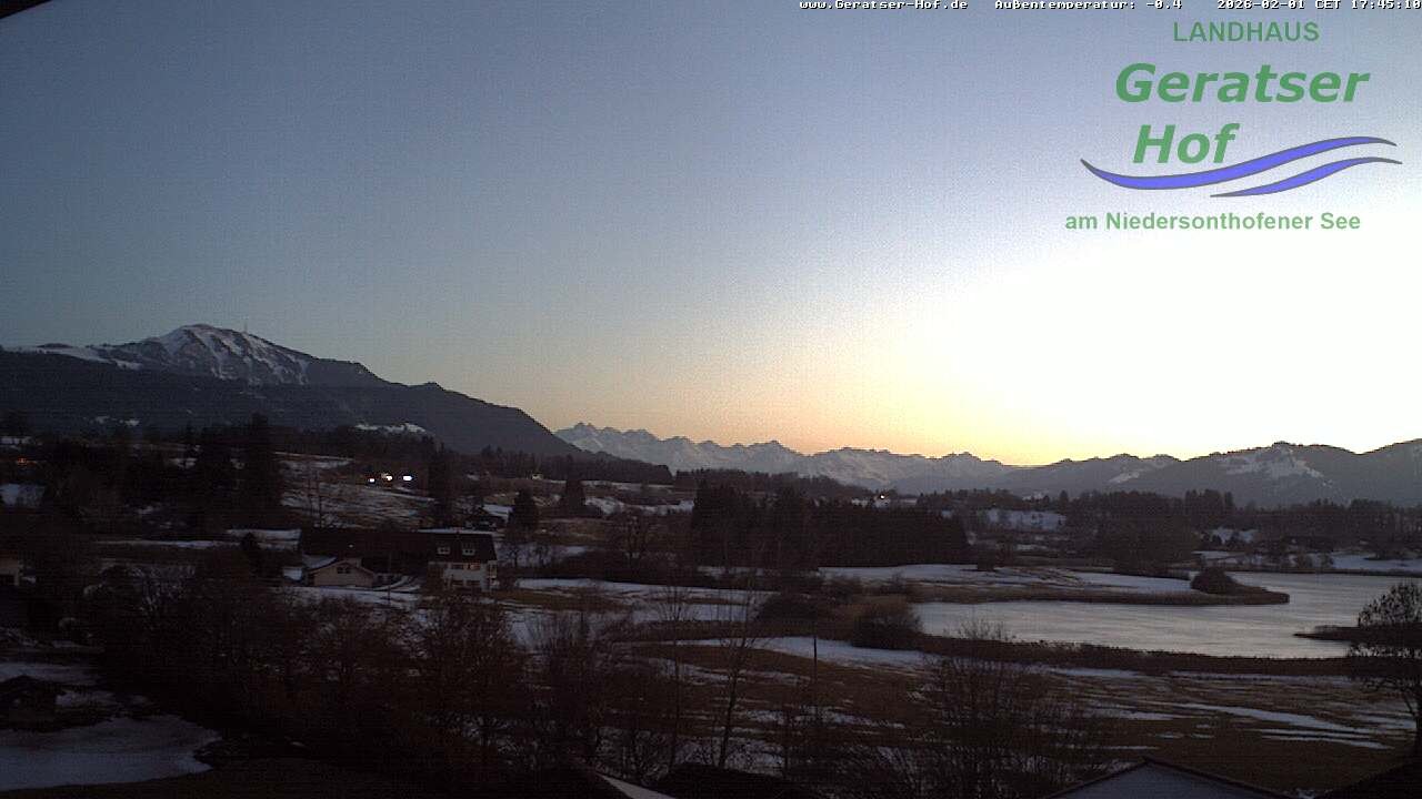 Archiv Foto Webcam Blick vom Geratser Hof auf die Niedersonthofener Seen