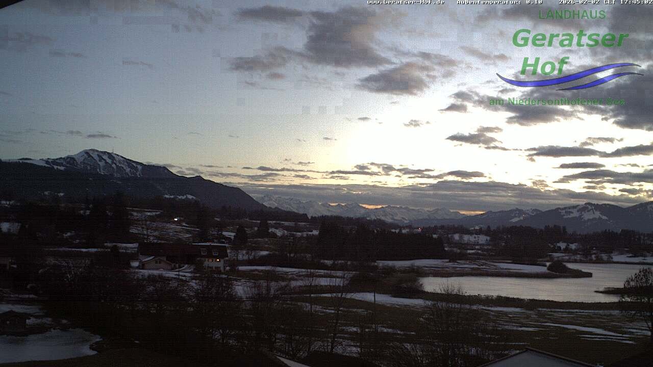 Archiv Foto Webcam Blick vom Geratser Hof auf die Niedersonthofener Seen