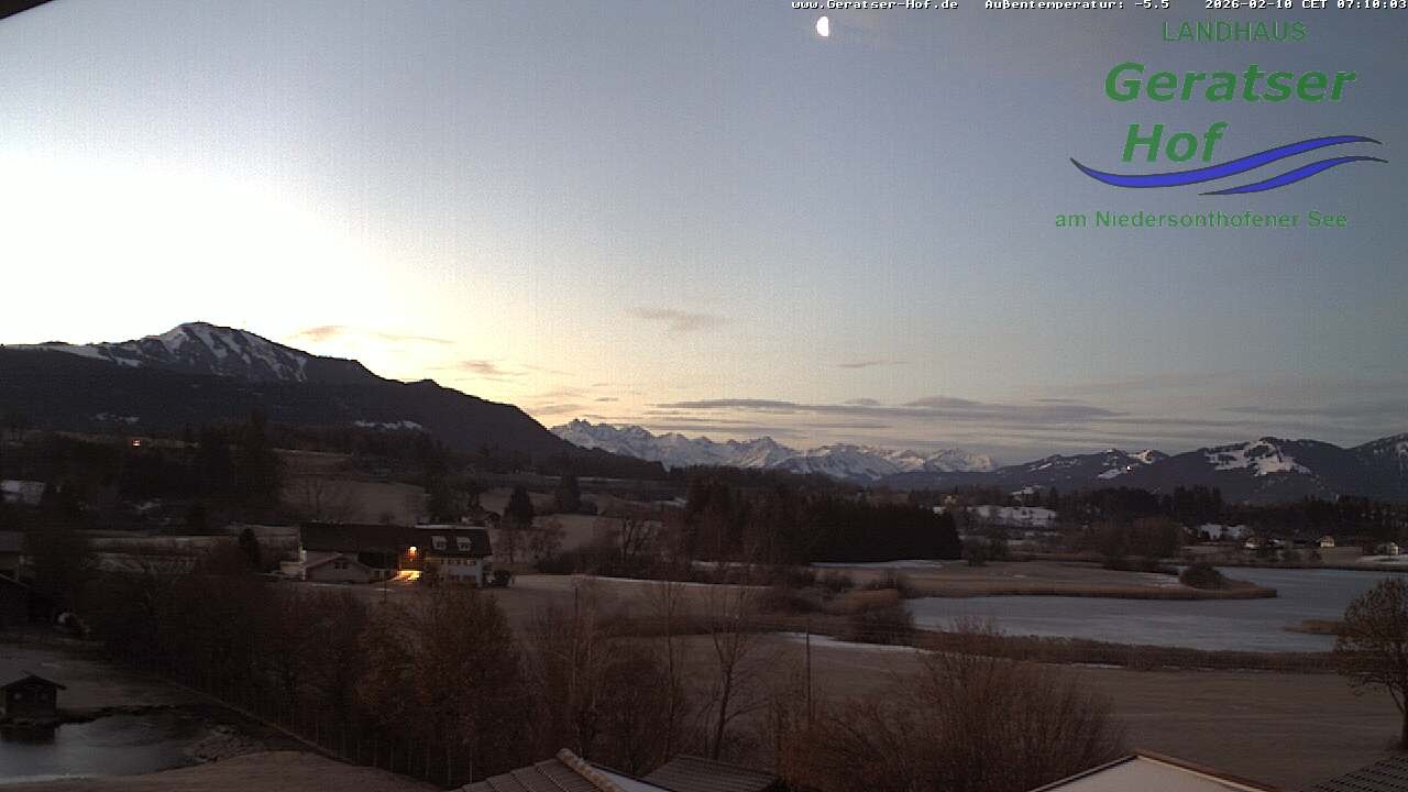 Archiv Foto Webcam Blick vom Geratser Hof auf die Niedersonthofener Seen