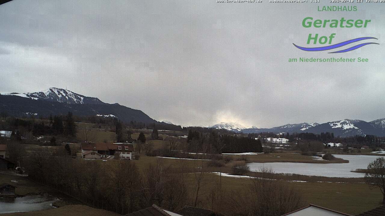 Archiv Foto Webcam Blick vom Geratser Hof auf die Niedersonthofener Seen