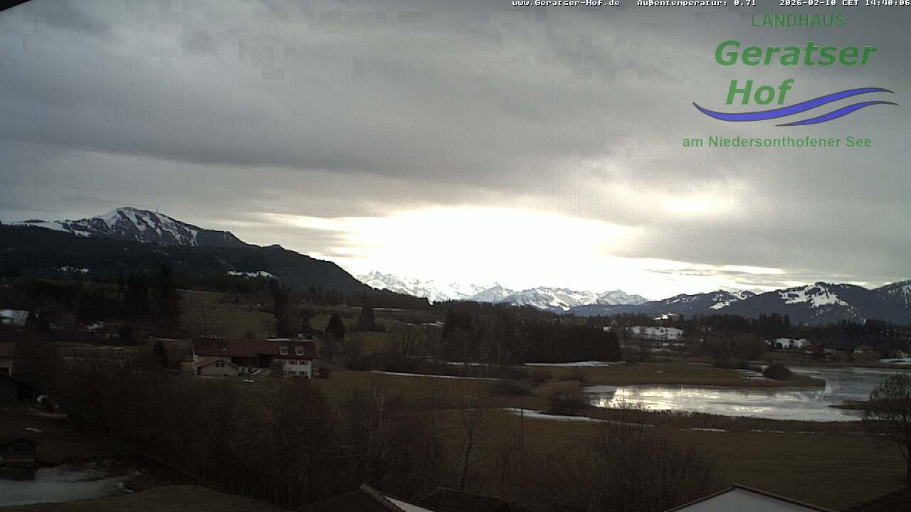Archiv Foto Webcam Blick vom Geratser Hof auf die Niedersonthofener Seen