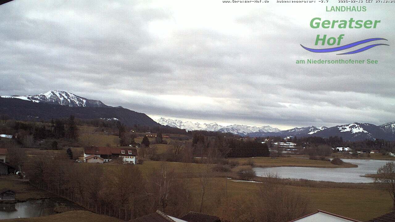 Archiv Foto Webcam Blick vom Geratser Hof auf die Niedersonthofener Seen