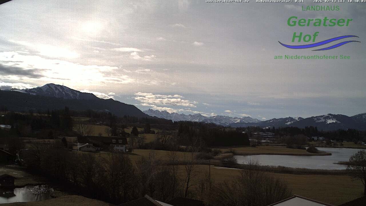 Archiv Foto Webcam Blick vom Geratser Hof auf die Niedersonthofener Seen