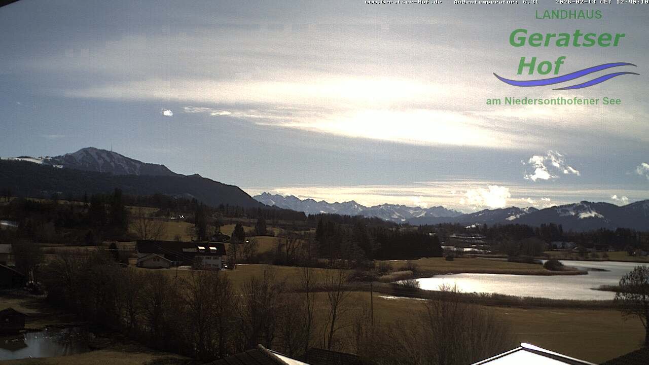 Archiv Foto Webcam Blick vom Geratser Hof auf die Niedersonthofener Seen
