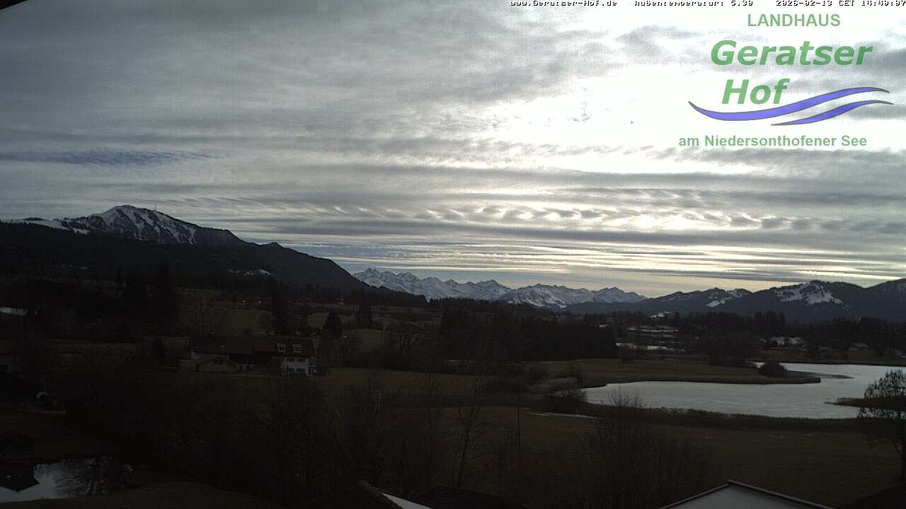 Archiv Foto Webcam Blick vom Geratser Hof auf die Niedersonthofener Seen