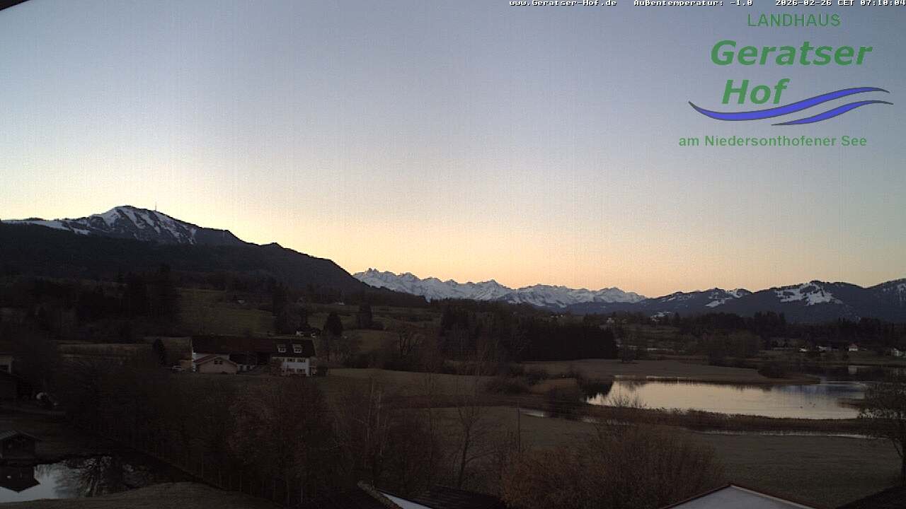 Archiv Foto Webcam Blick vom Geratser Hof auf die Niedersonthofener Seen