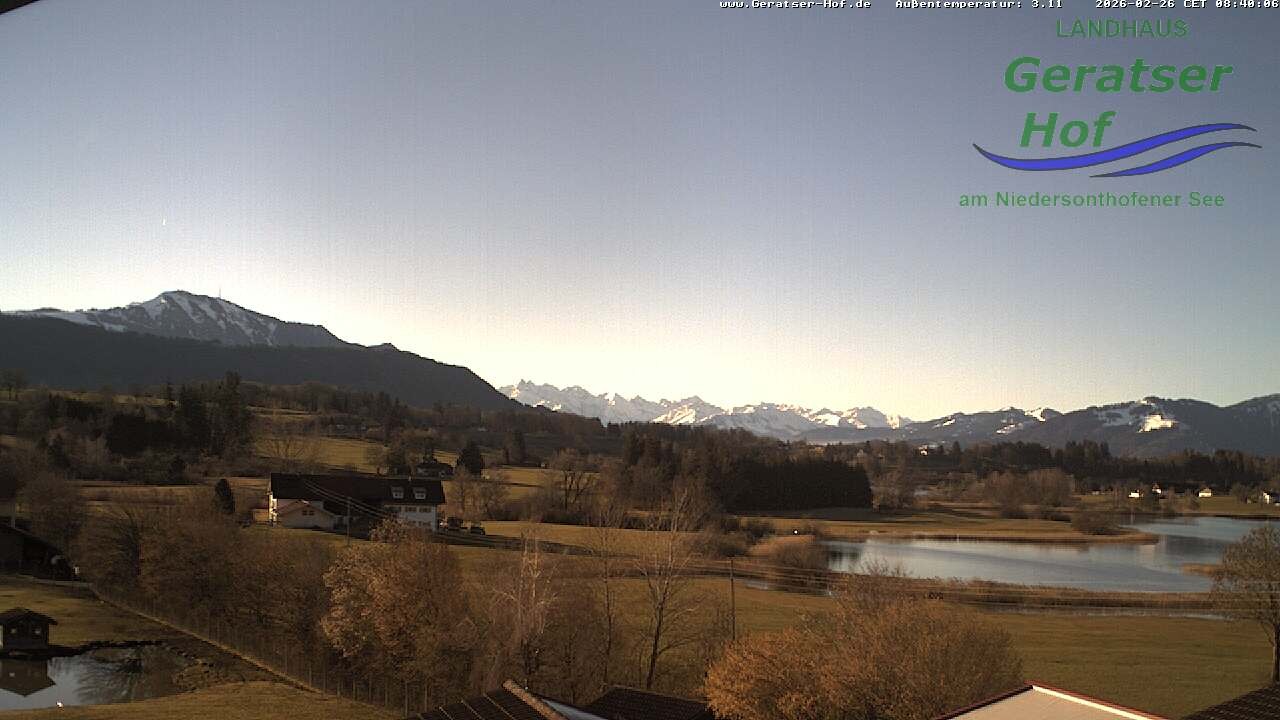 Archiv Foto Webcam Blick vom Geratser Hof auf die Niedersonthofener Seen