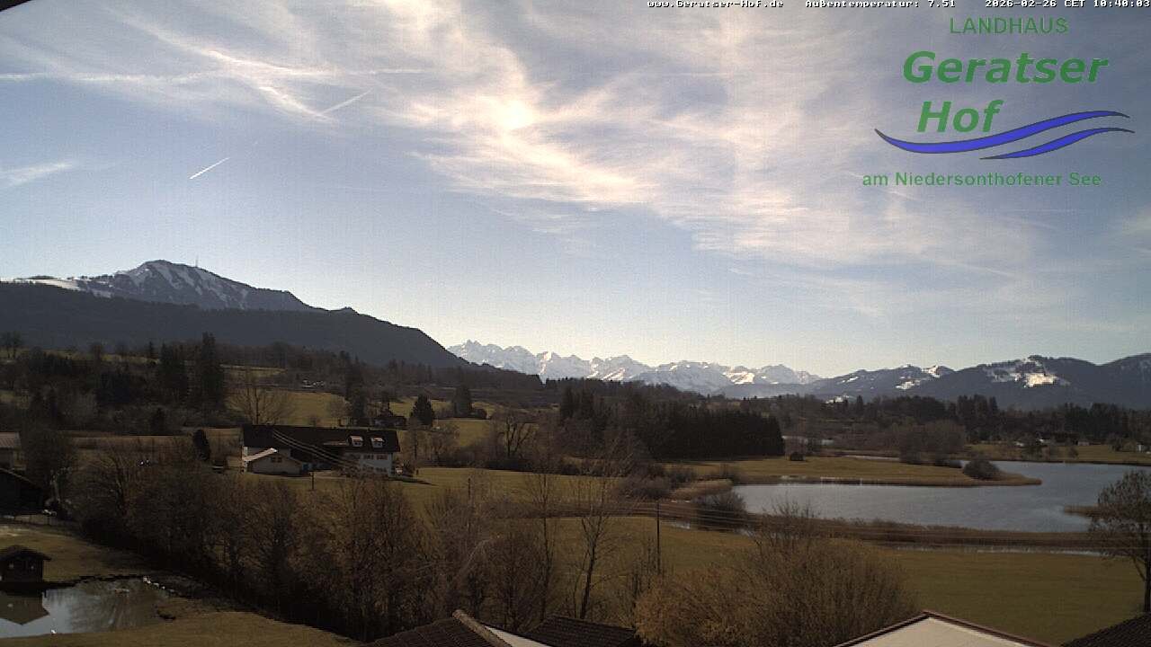 Archiv Foto Webcam Blick vom Geratser Hof auf die Niedersonthofener Seen