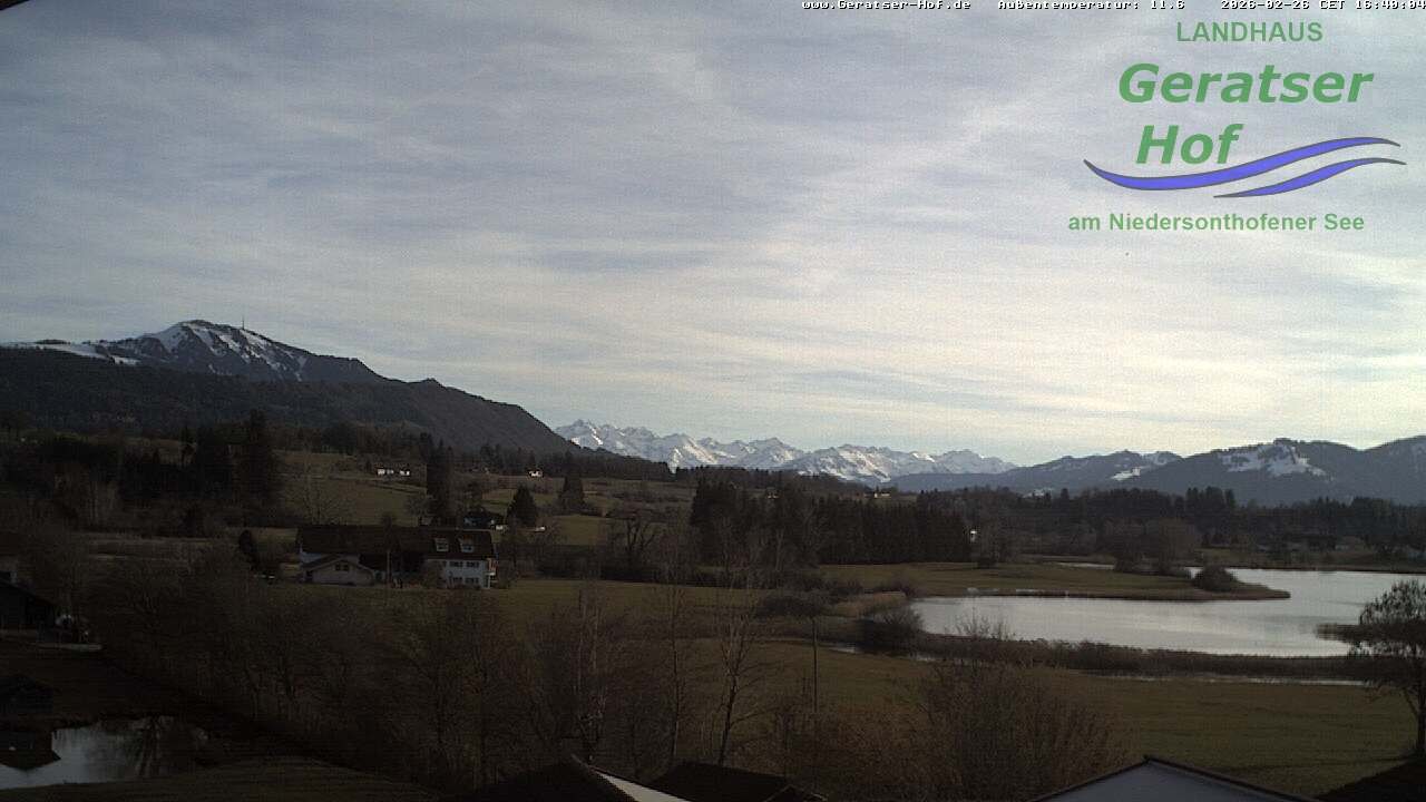 Archiv Foto Webcam Blick vom Geratser Hof auf die Niedersonthofener Seen