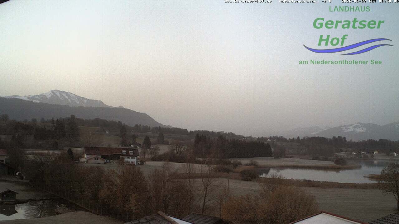 Archiv Foto Webcam Blick vom Geratser Hof auf die Niedersonthofener Seen