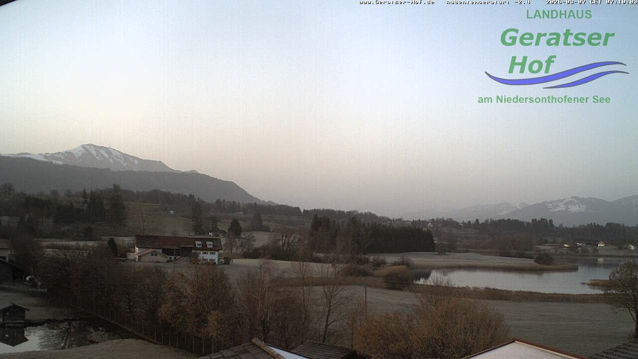 Archiv Foto Webcam Blick vom Geratser Hof auf die Niedersonthofener Seen