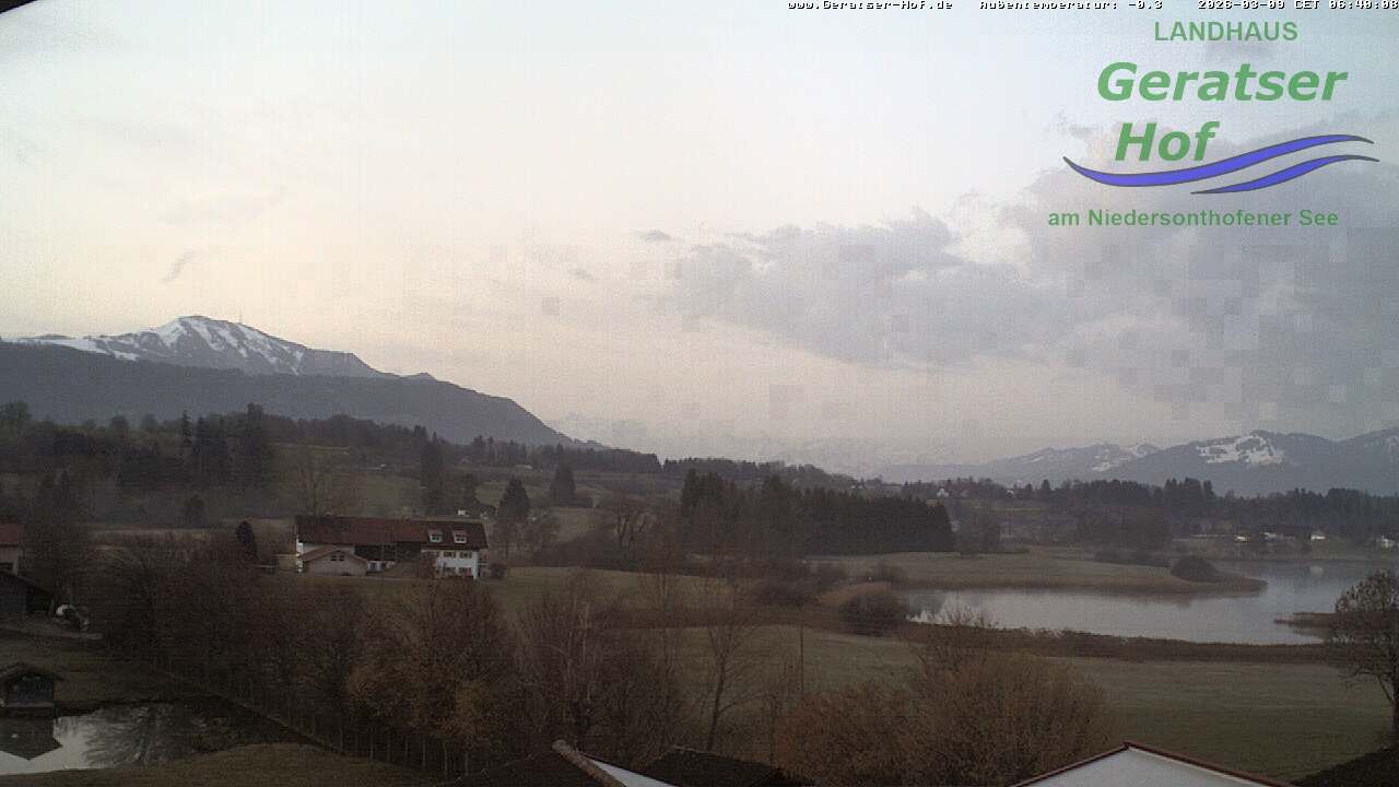 Archiv Foto Webcam Blick vom Geratser Hof auf die Niedersonthofener Seen