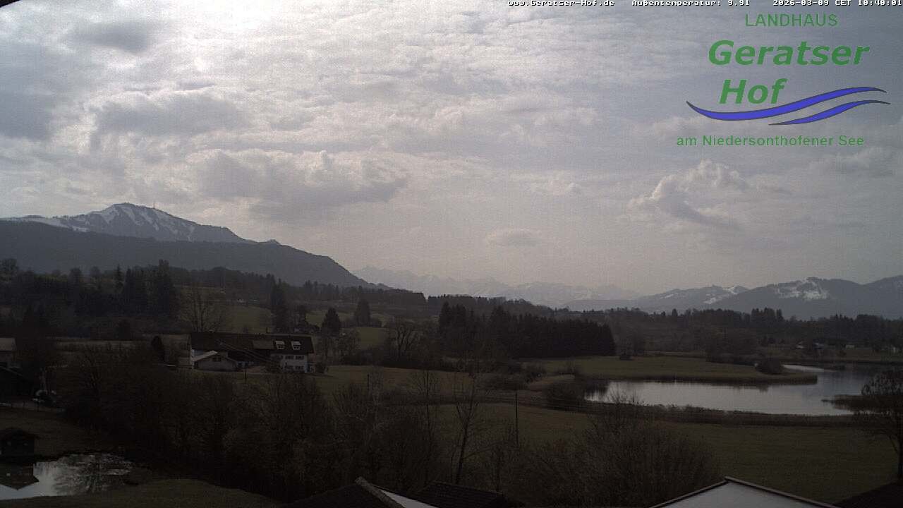Archiv Foto Webcam Blick vom Geratser Hof auf die Niedersonthofener Seen