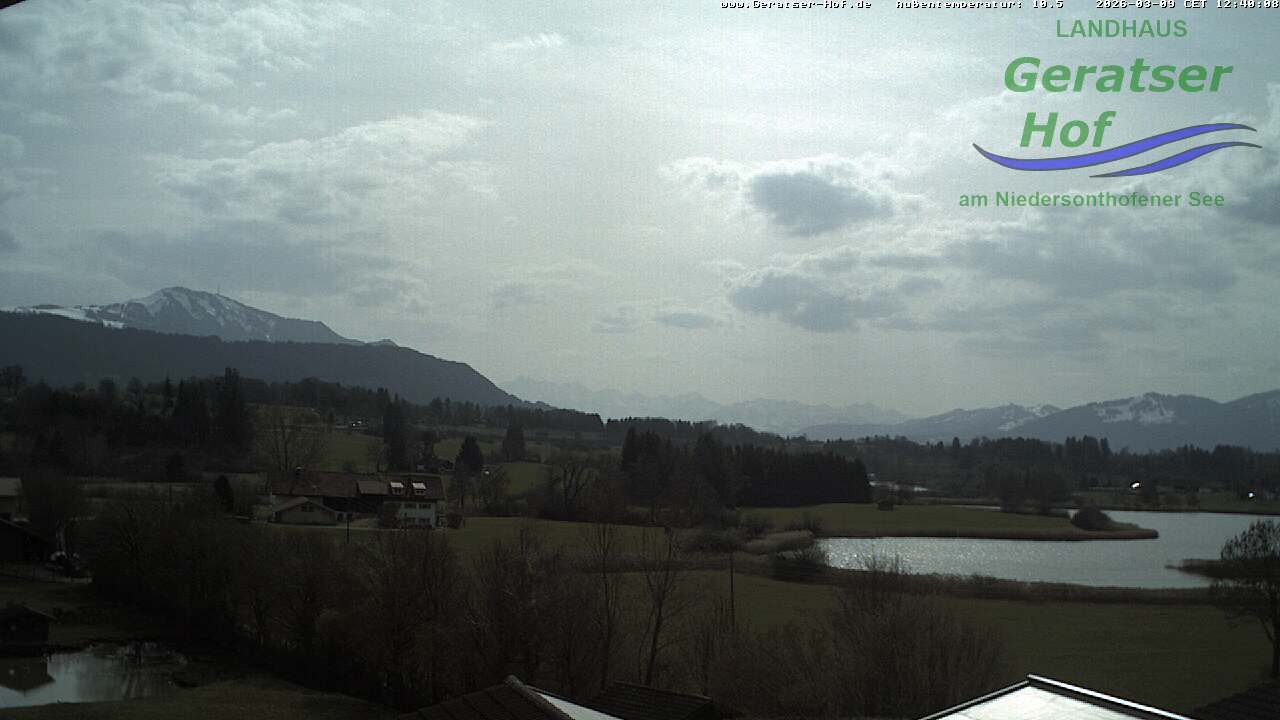 Archiv Foto Webcam Blick vom Geratser Hof auf die Niedersonthofener Seen