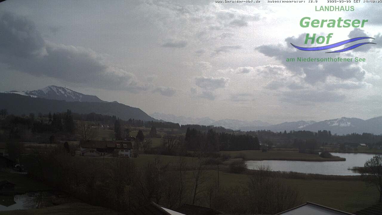 Archiv Foto Webcam Blick vom Geratser Hof auf die Niedersonthofener Seen