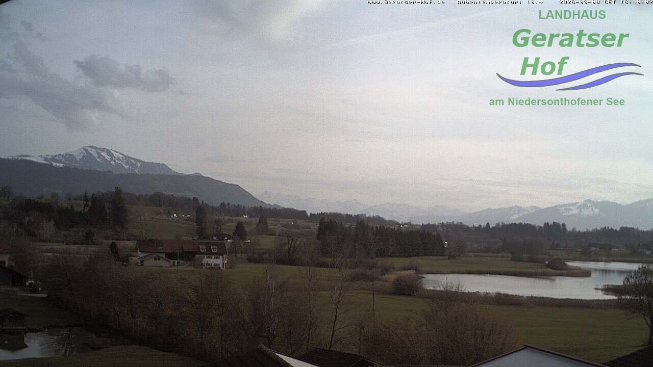 Archiv Foto Webcam Blick vom Geratser Hof auf die Niedersonthofener Seen