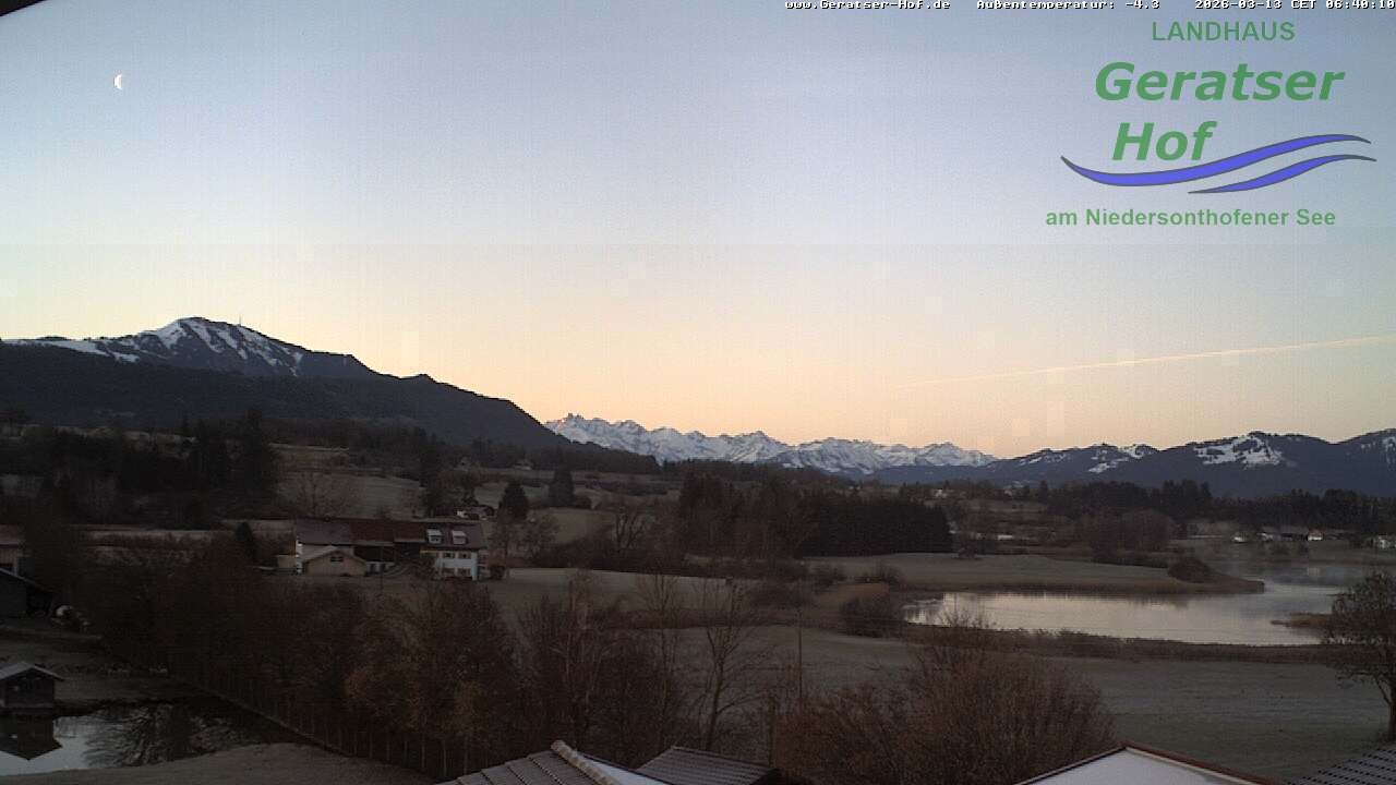 Archiv Foto Webcam Blick vom Geratser Hof auf die Niedersonthofener Seen