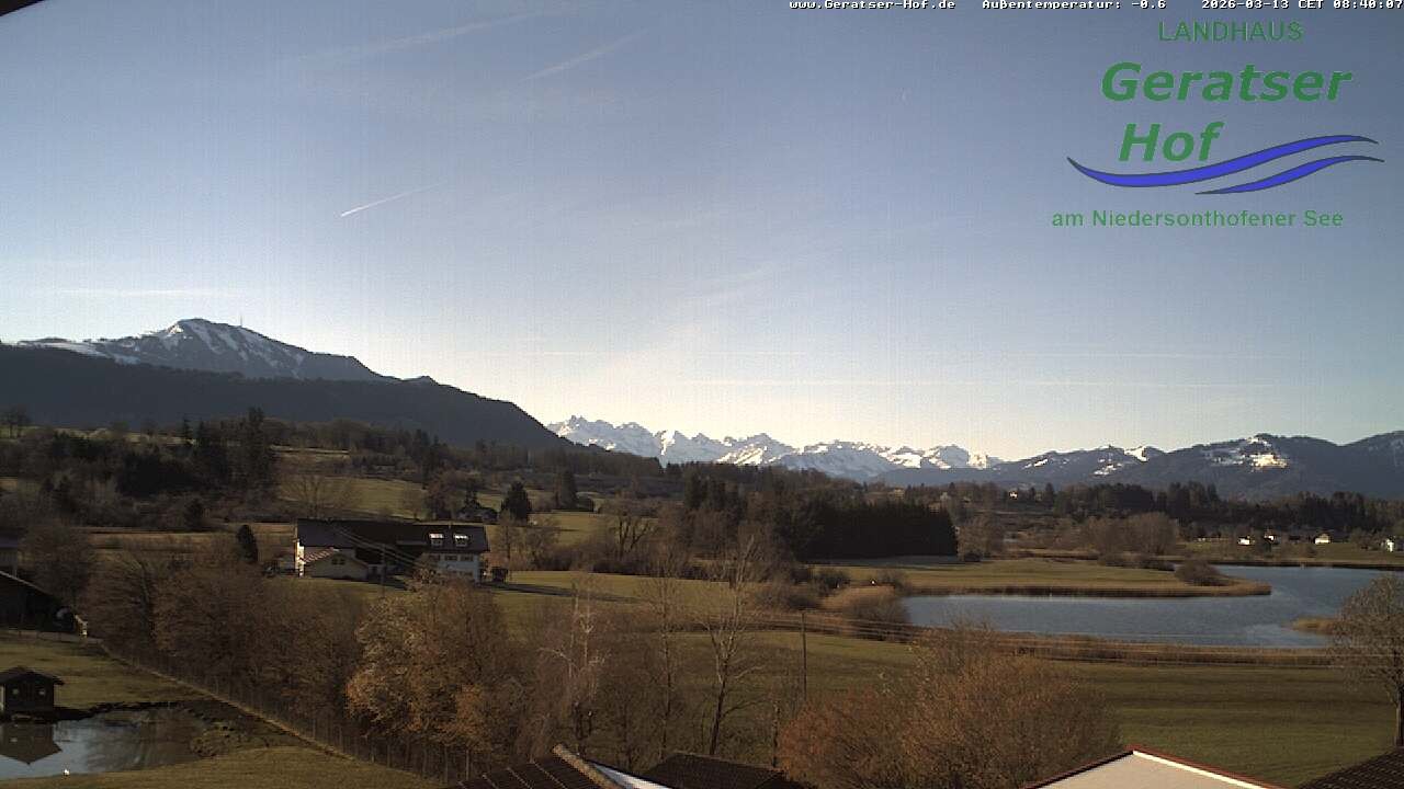 Archiv Foto Webcam Blick vom Geratser Hof auf die Niedersonthofener Seen