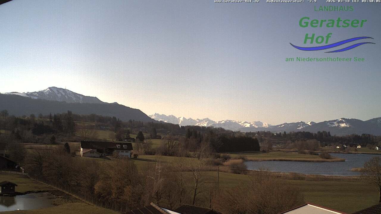 Archiv Foto Webcam Blick vom Geratser Hof auf die Niedersonthofener Seen