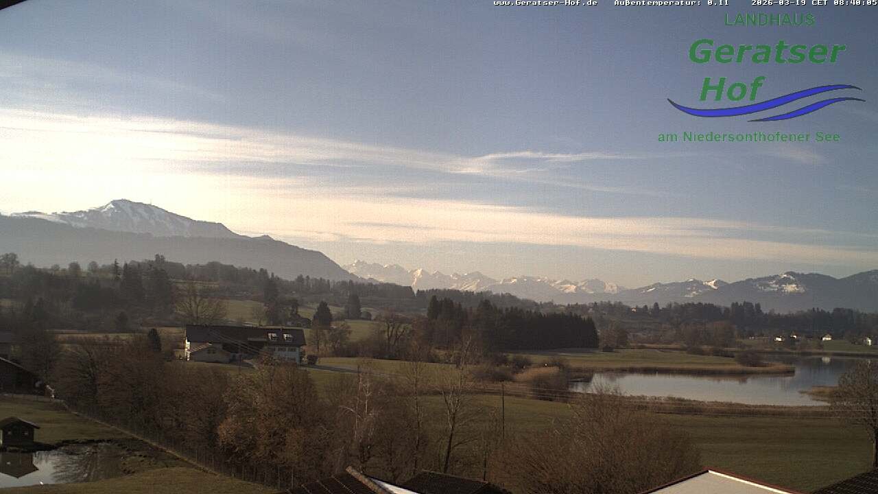 Archiv Foto Webcam Blick vom Geratser Hof auf die Niedersonthofener Seen