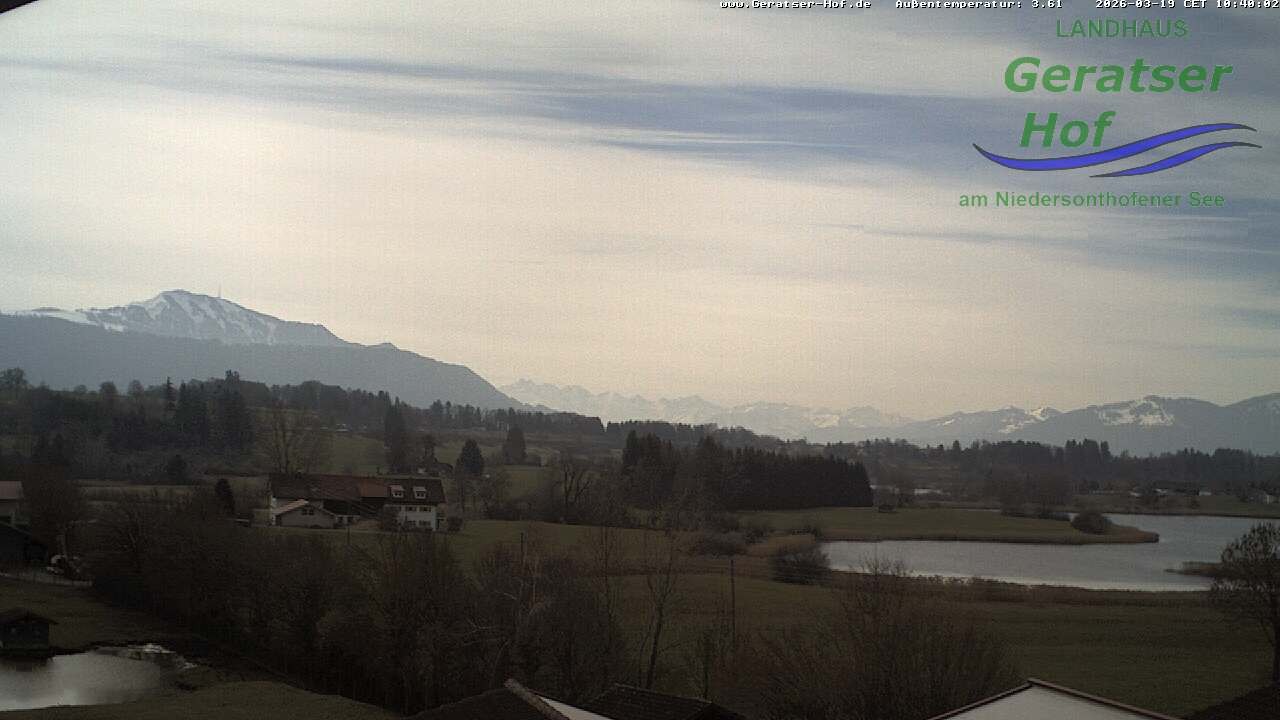 Archiv Foto Webcam Blick vom Geratser Hof auf die Niedersonthofener Seen