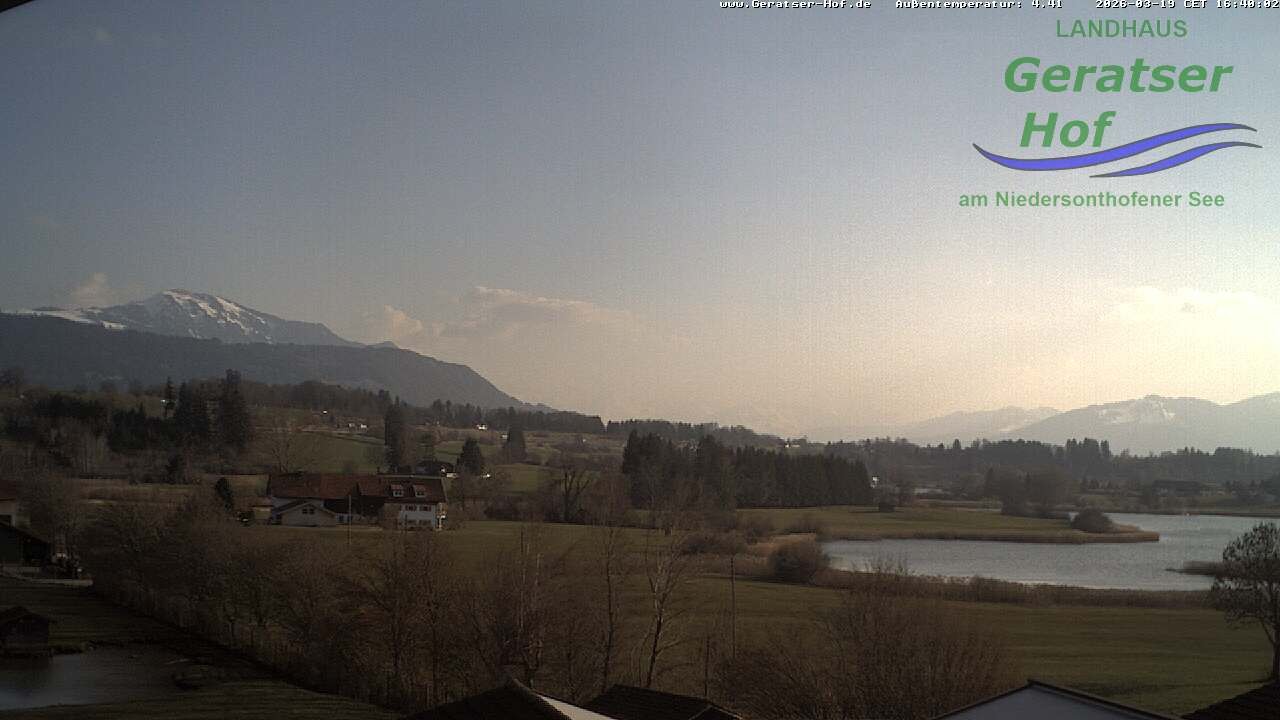 Archiv Foto Webcam Blick vom Geratser Hof auf die Niedersonthofener Seen