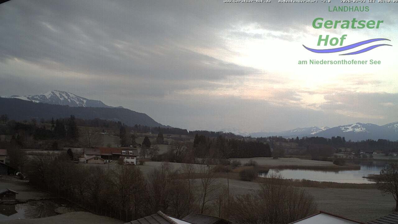 Archiv Foto Webcam Blick vom Geratser Hof auf die Niedersonthofener Seen