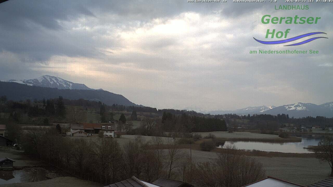 Archiv Foto Webcam Blick vom Geratser Hof auf die Niedersonthofener Seen
