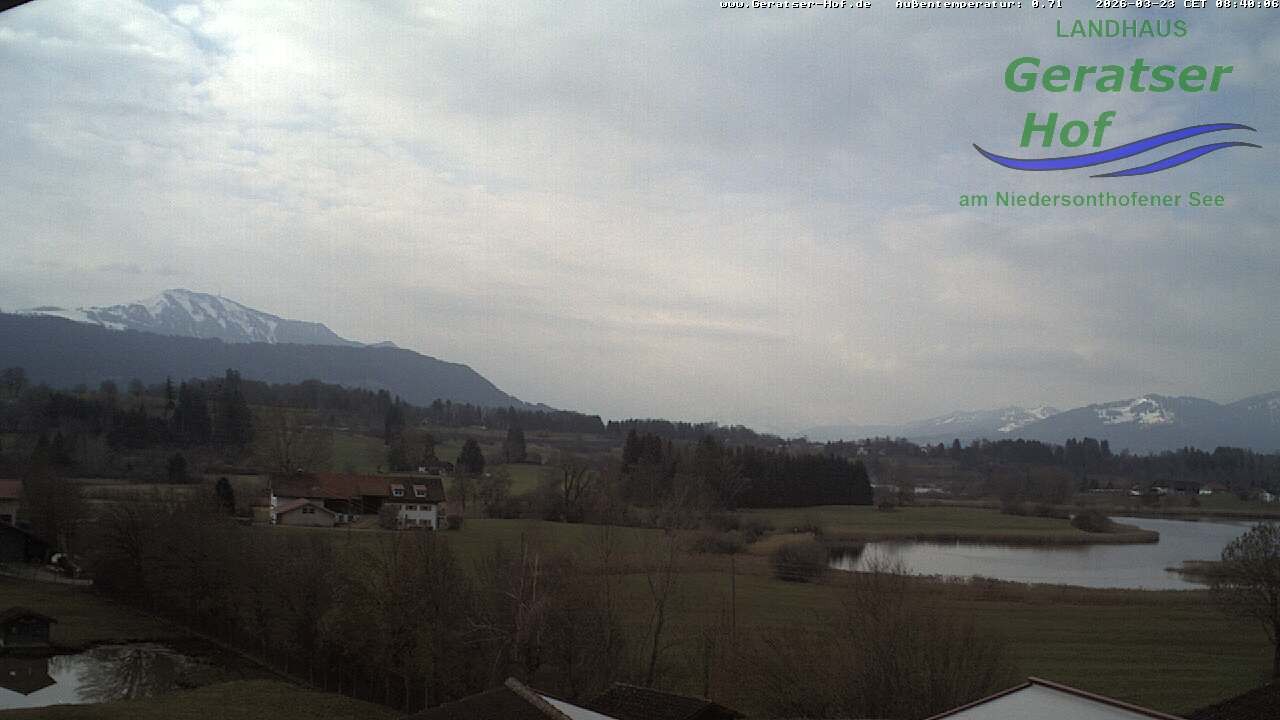 Archiv Foto Webcam Blick vom Geratser Hof auf die Niedersonthofener Seen