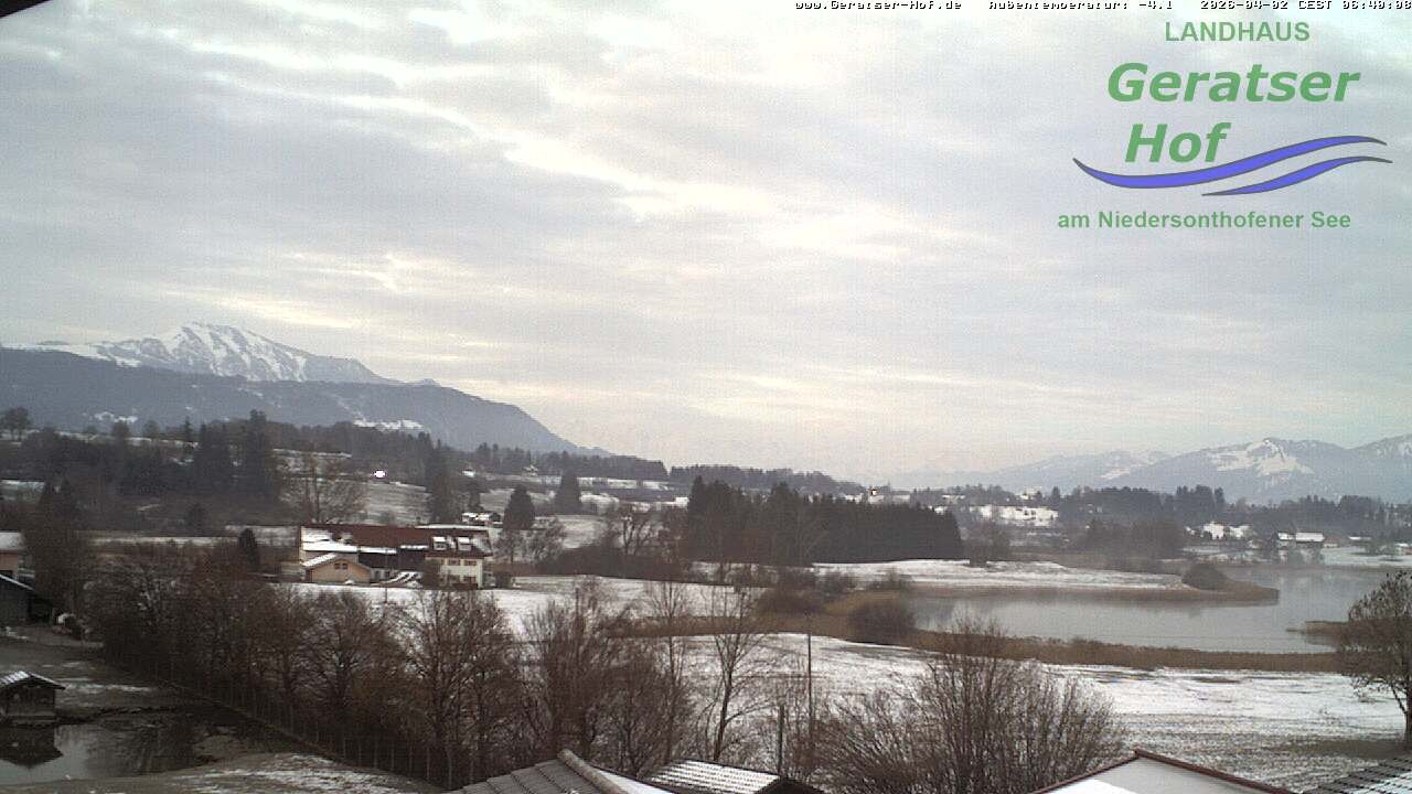 Archiv Foto Webcam Blick vom Geratser Hof auf die Niedersonthofener Seen