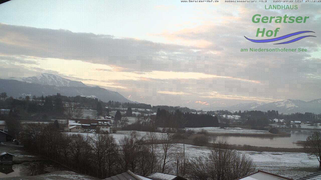 Archiv Foto Webcam Blick vom Geratser Hof auf die Niedersonthofener Seen